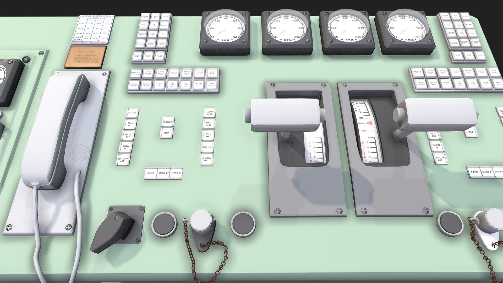 Engine Main Control Block 3d model