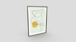 Contemporary Geometric Interior Framed Poster