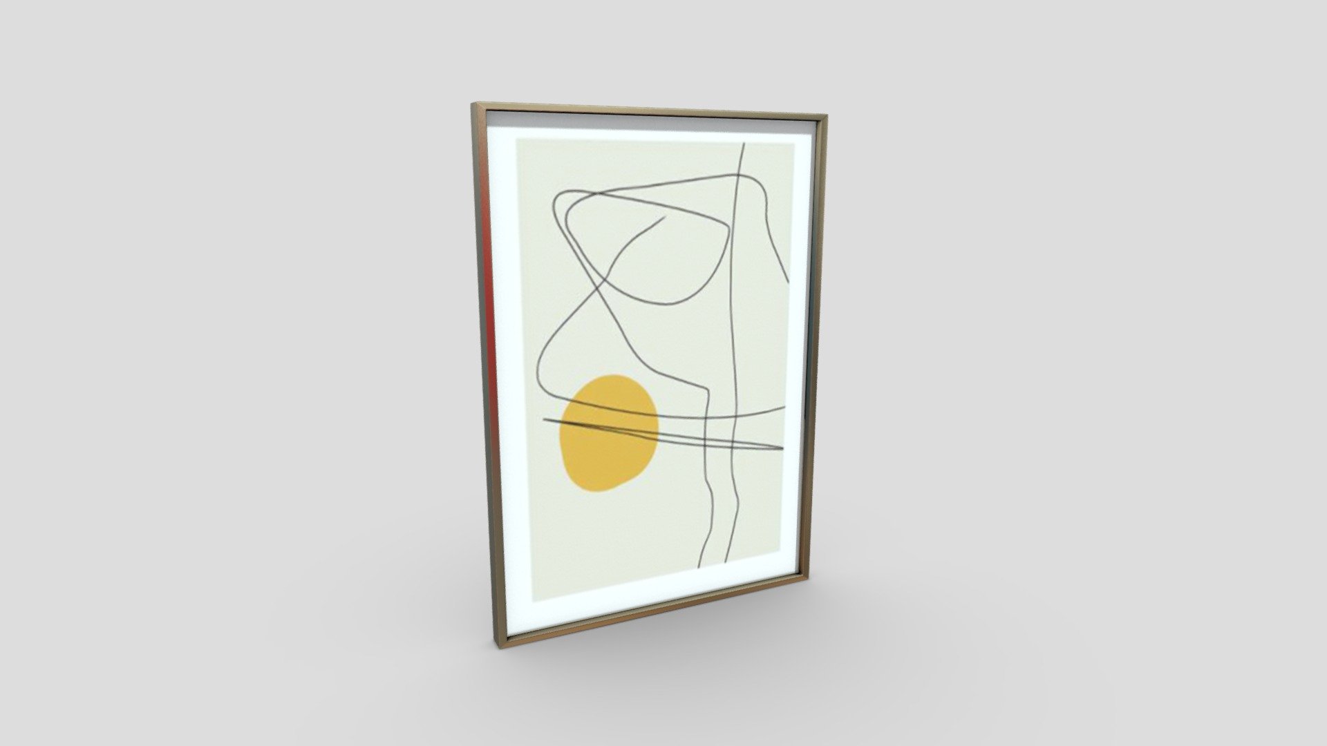 Contemporary Geometric Interior Framed Poster 3d model