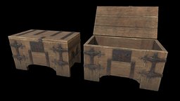 Medieval wooden chest