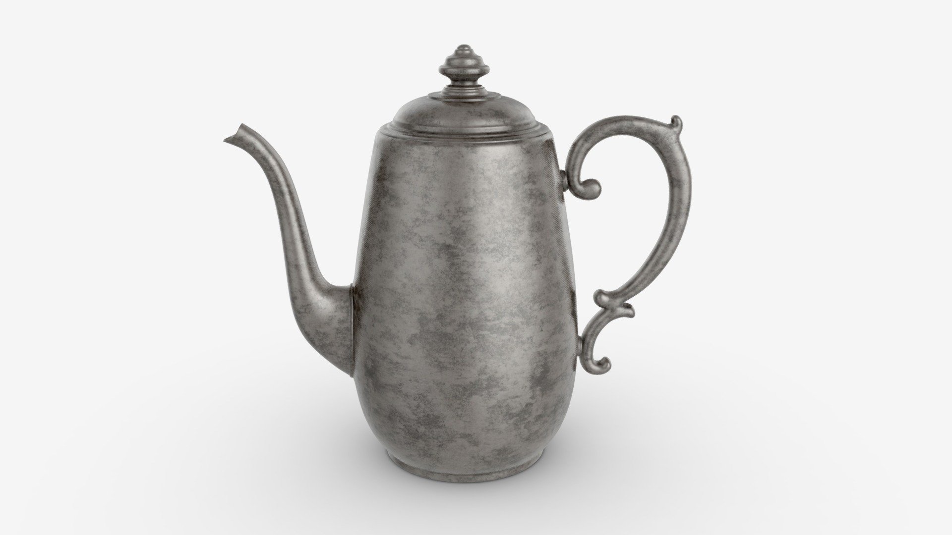 Old Metal Tea and Coffee Pot 3d model