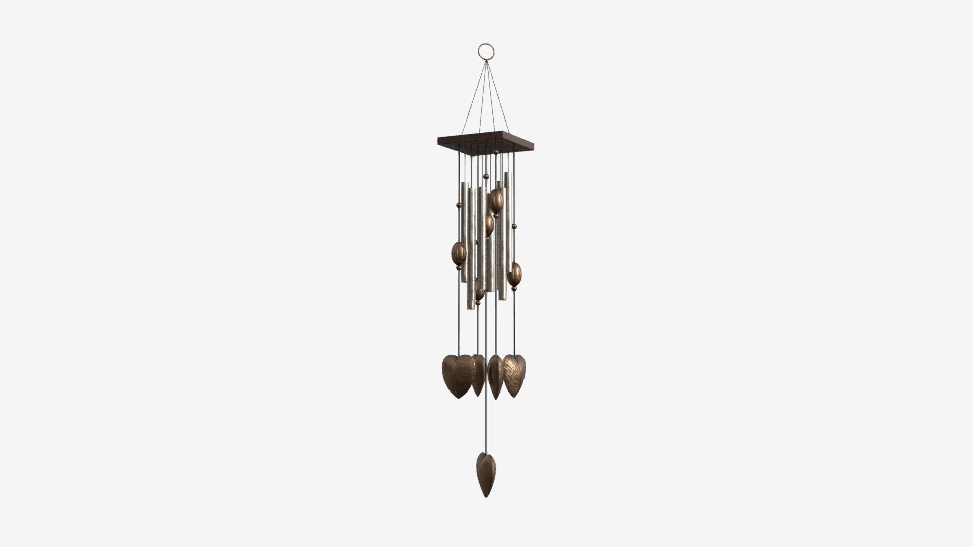 Metal Tube Wind Chimes Feng Shui 3d model