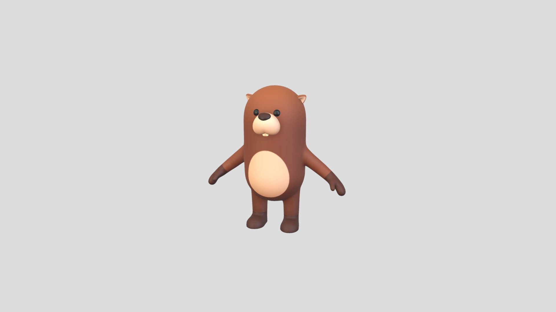 Beaver Character 3d model