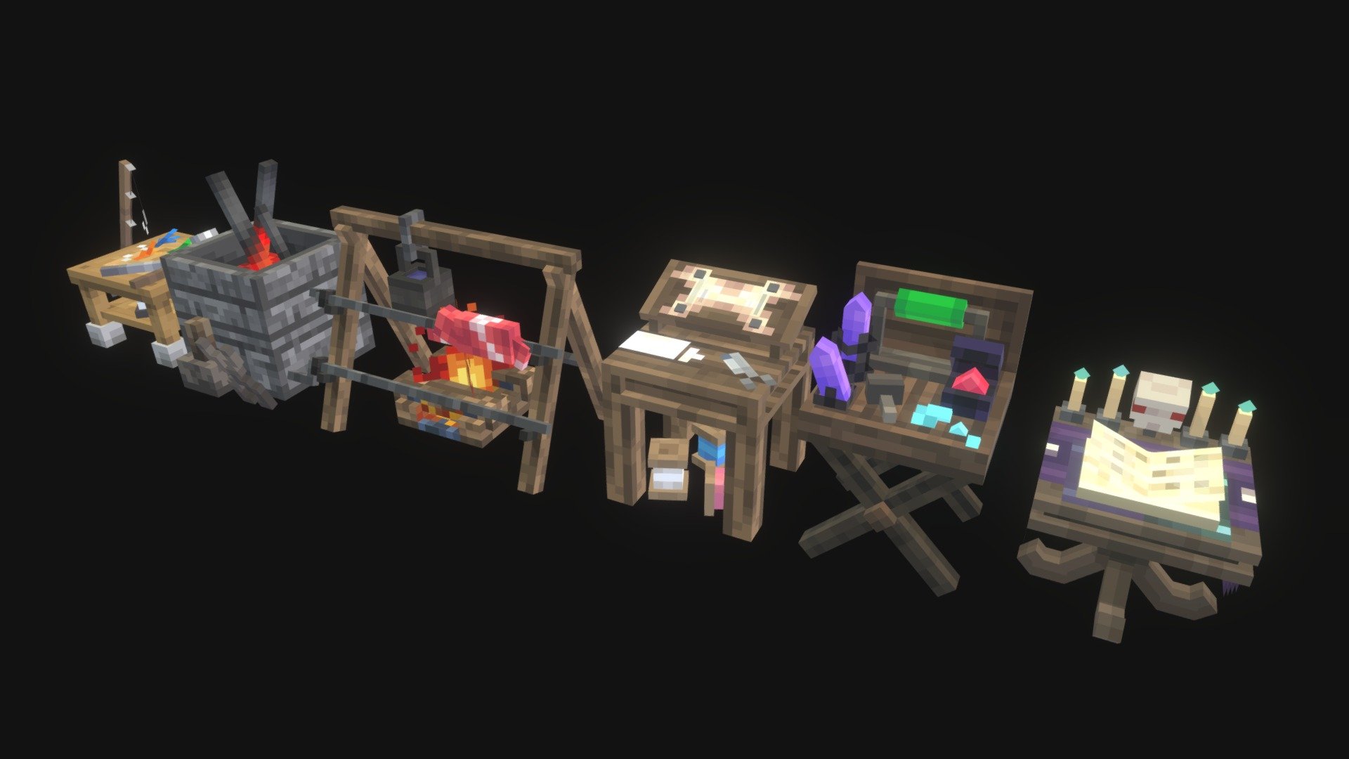 Crafting Stations 3d model