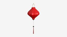 Oriental Traditional Hanging Silk Lantern 01