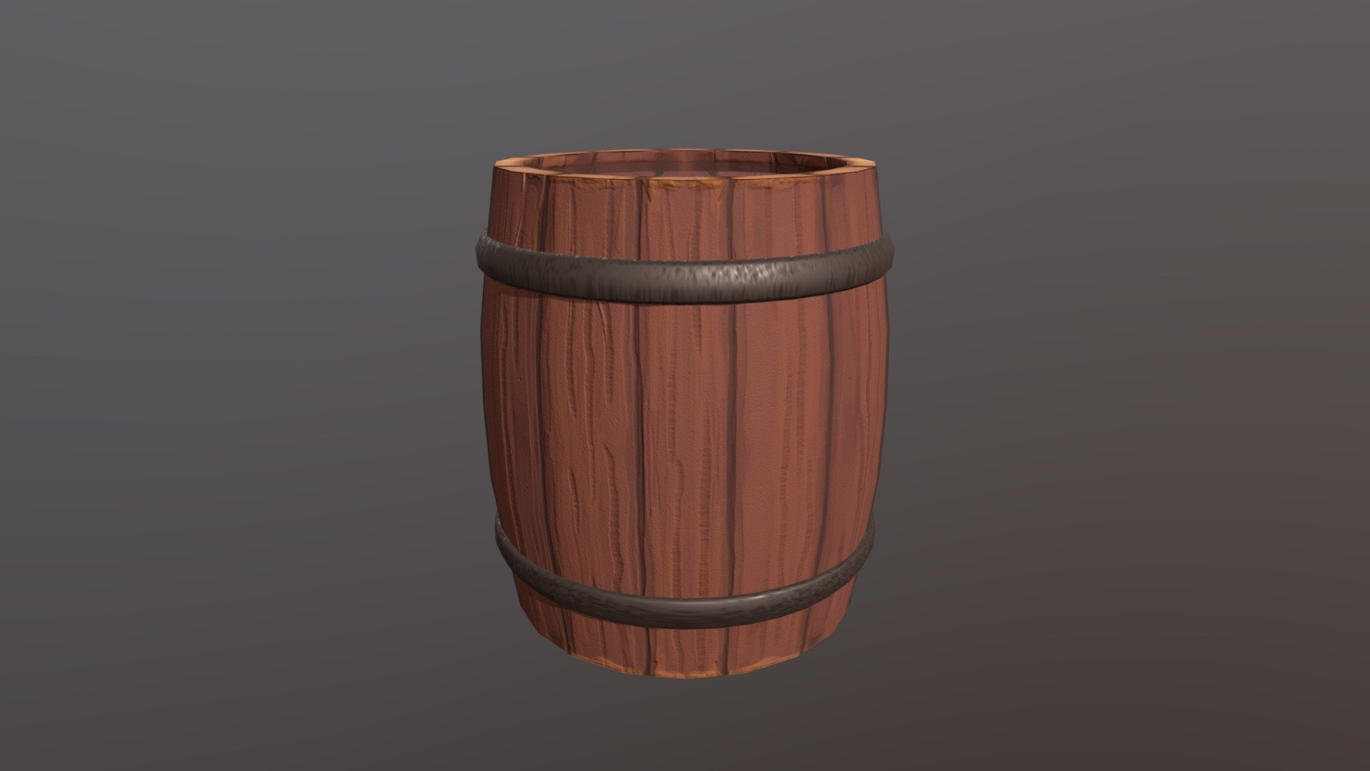 Hand Painted Barrel 3d model