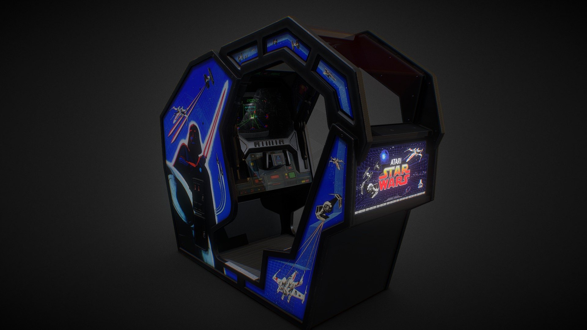 Starwars Arcade Deluxe 1983 3d model