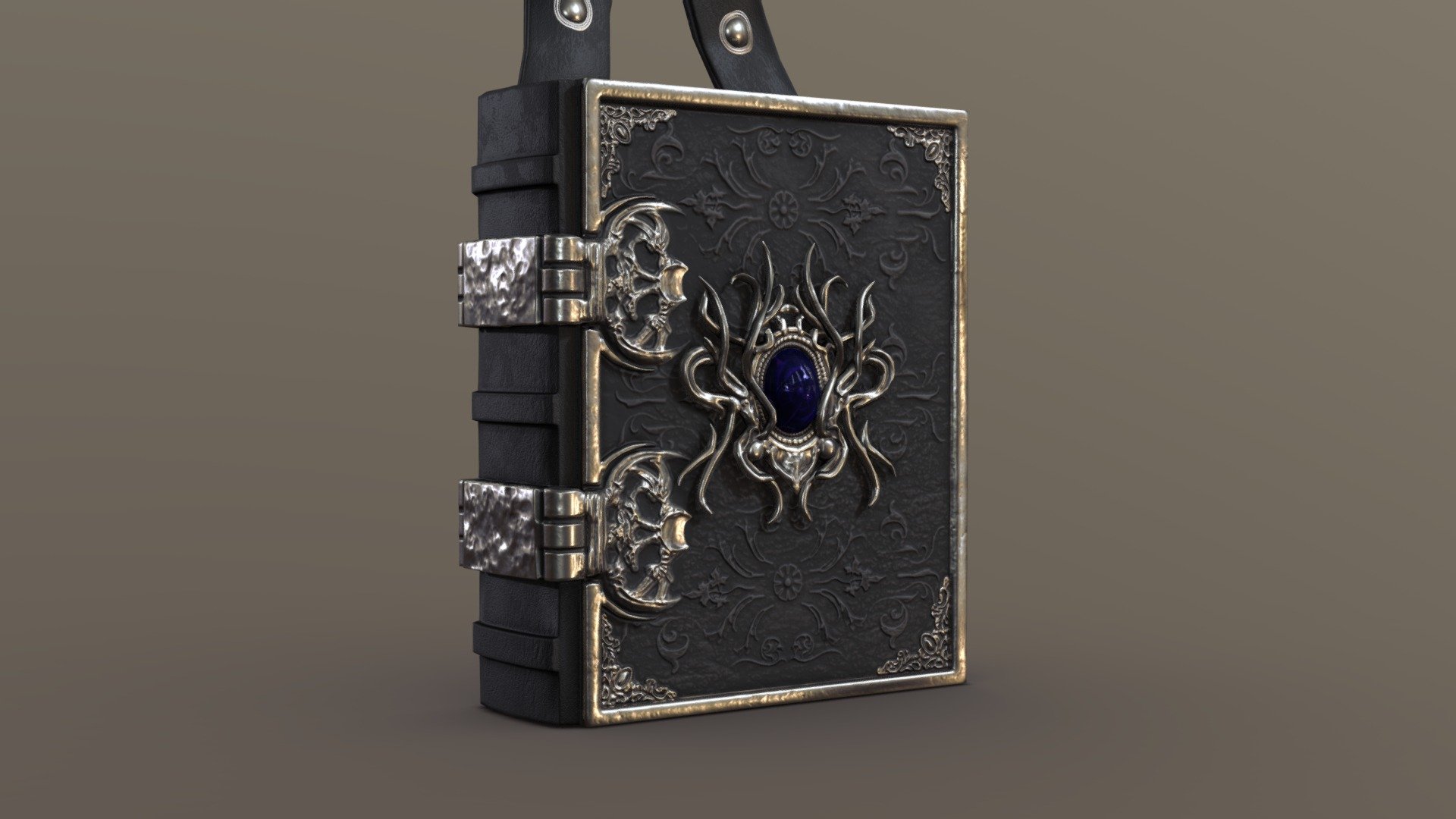 KingsBountyII- Human Belt Black Magic Book 3d model