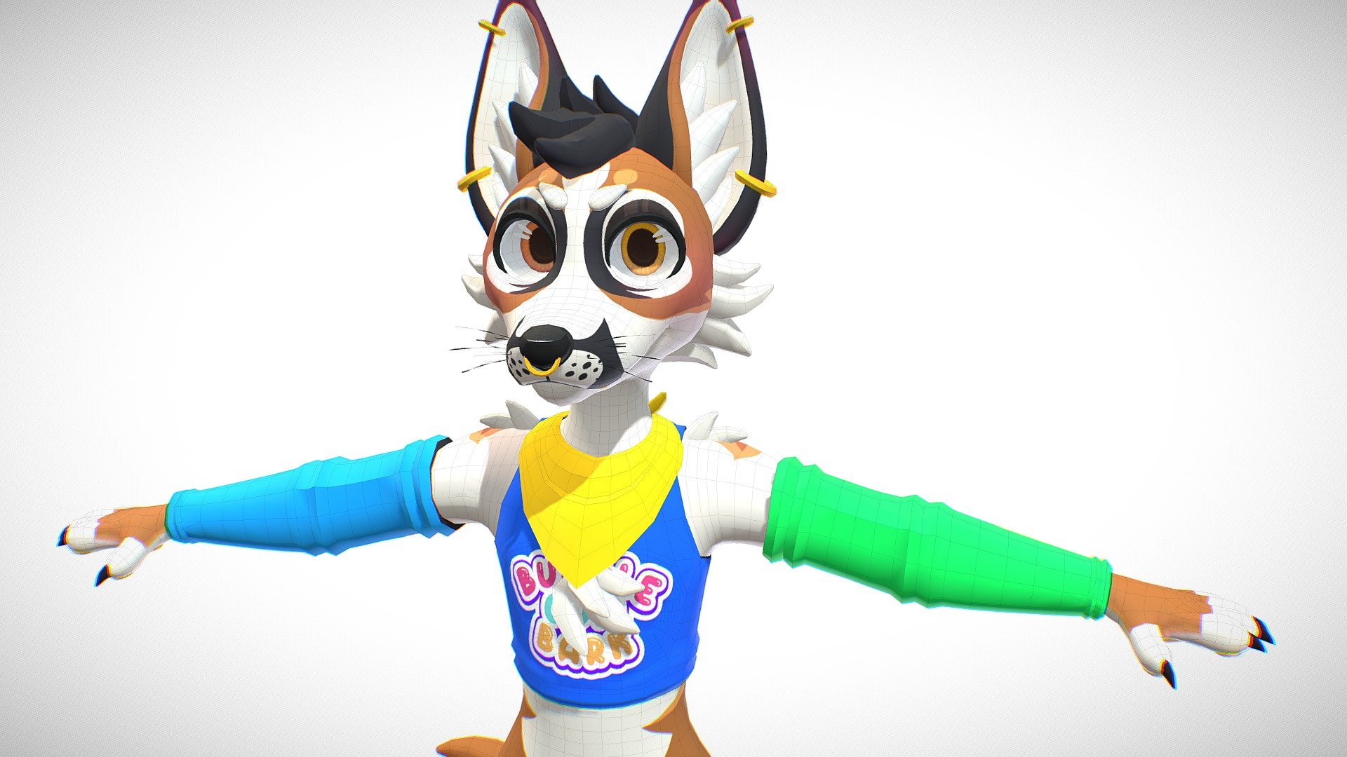 Pride Pup VRChat Base 3d model