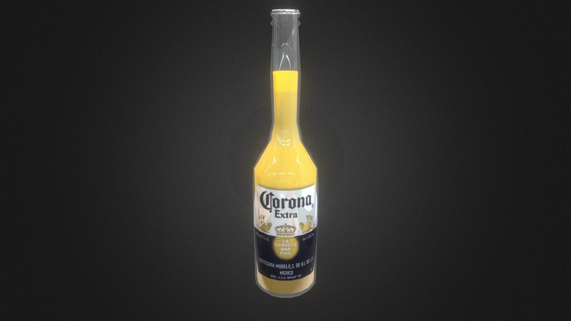 Corona Extra 355ml bottle (JAPAN) 3d model