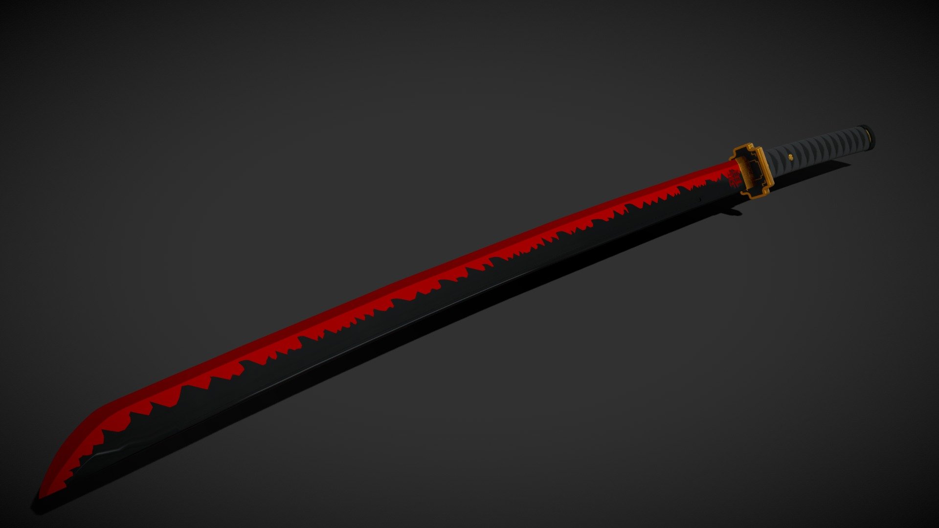 Demon Slayer Themed Samurai sword 3d model