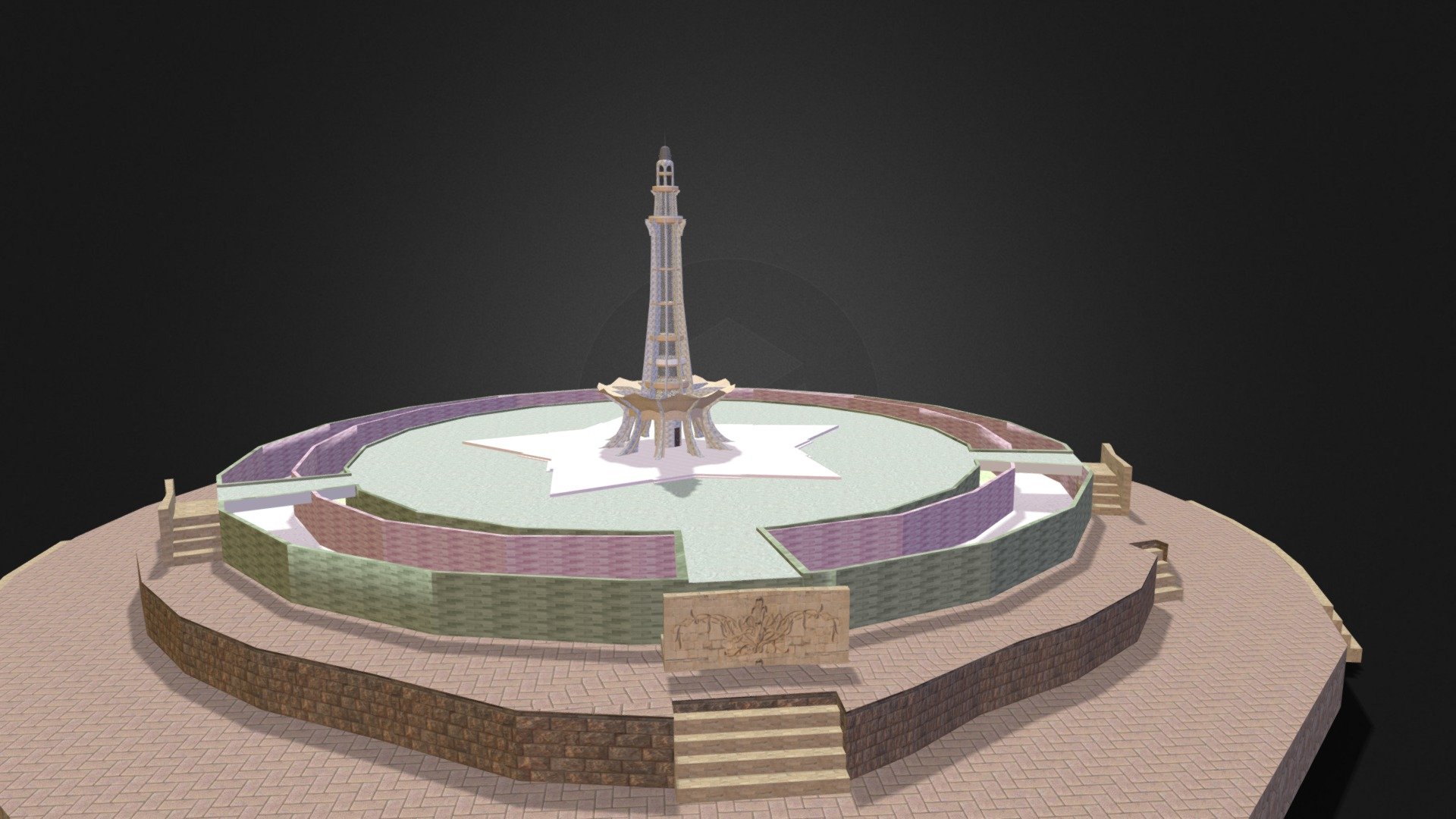 Minar-e-Pakistan 3d model