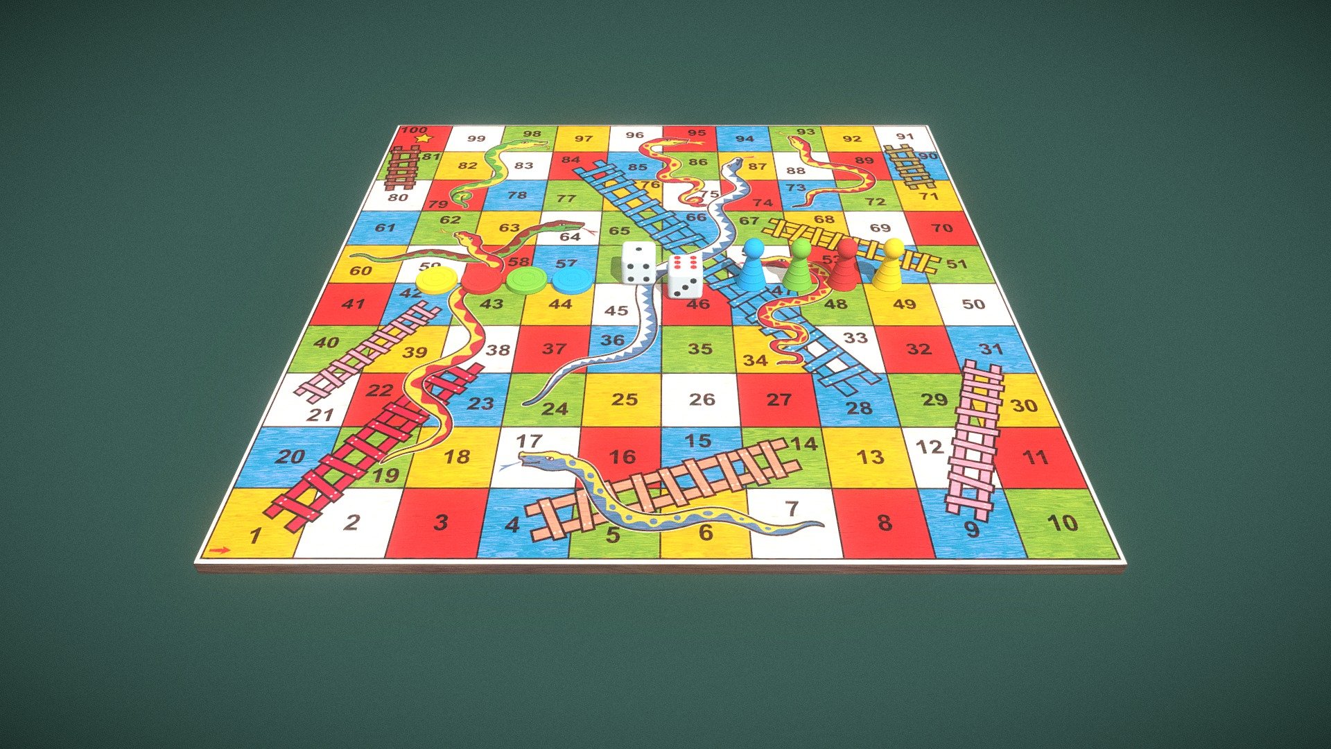 Snakes and Ladders 3d model