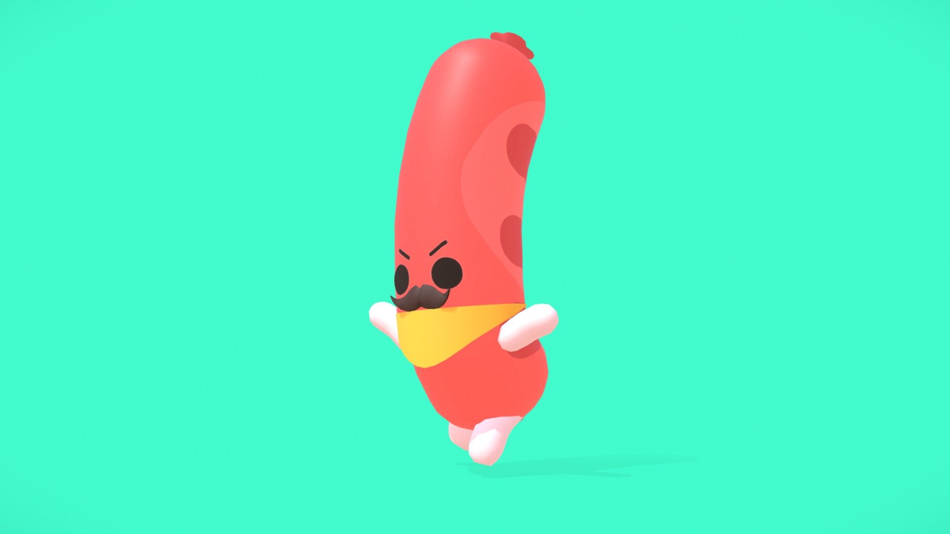 Brave Sausage 3d model