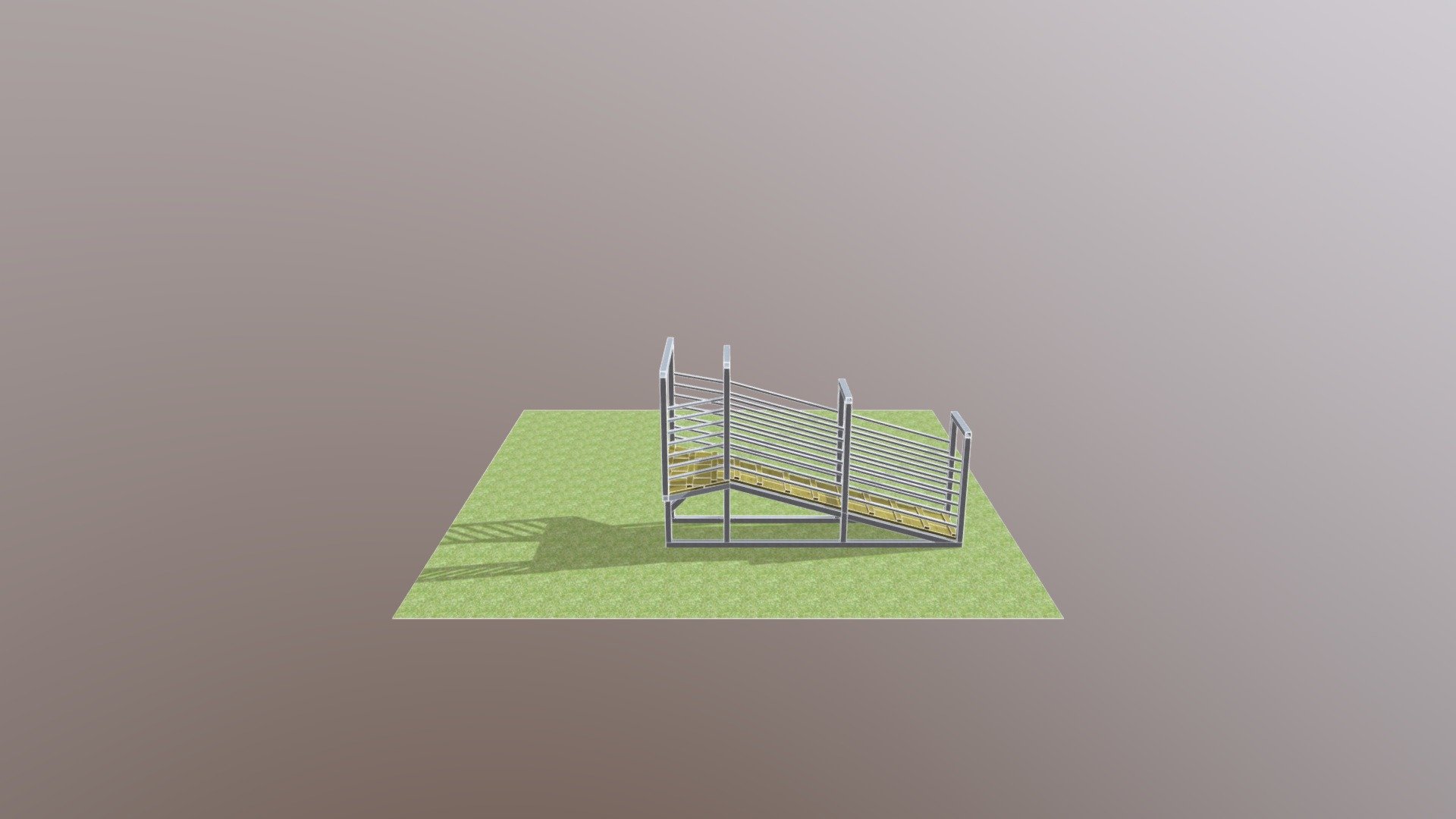 Loading dock for cows 3d model