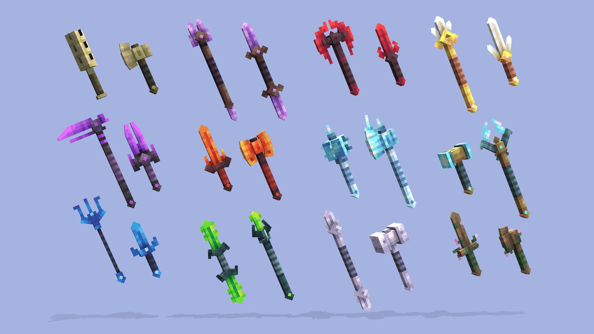 Elemental Weapons 3d model