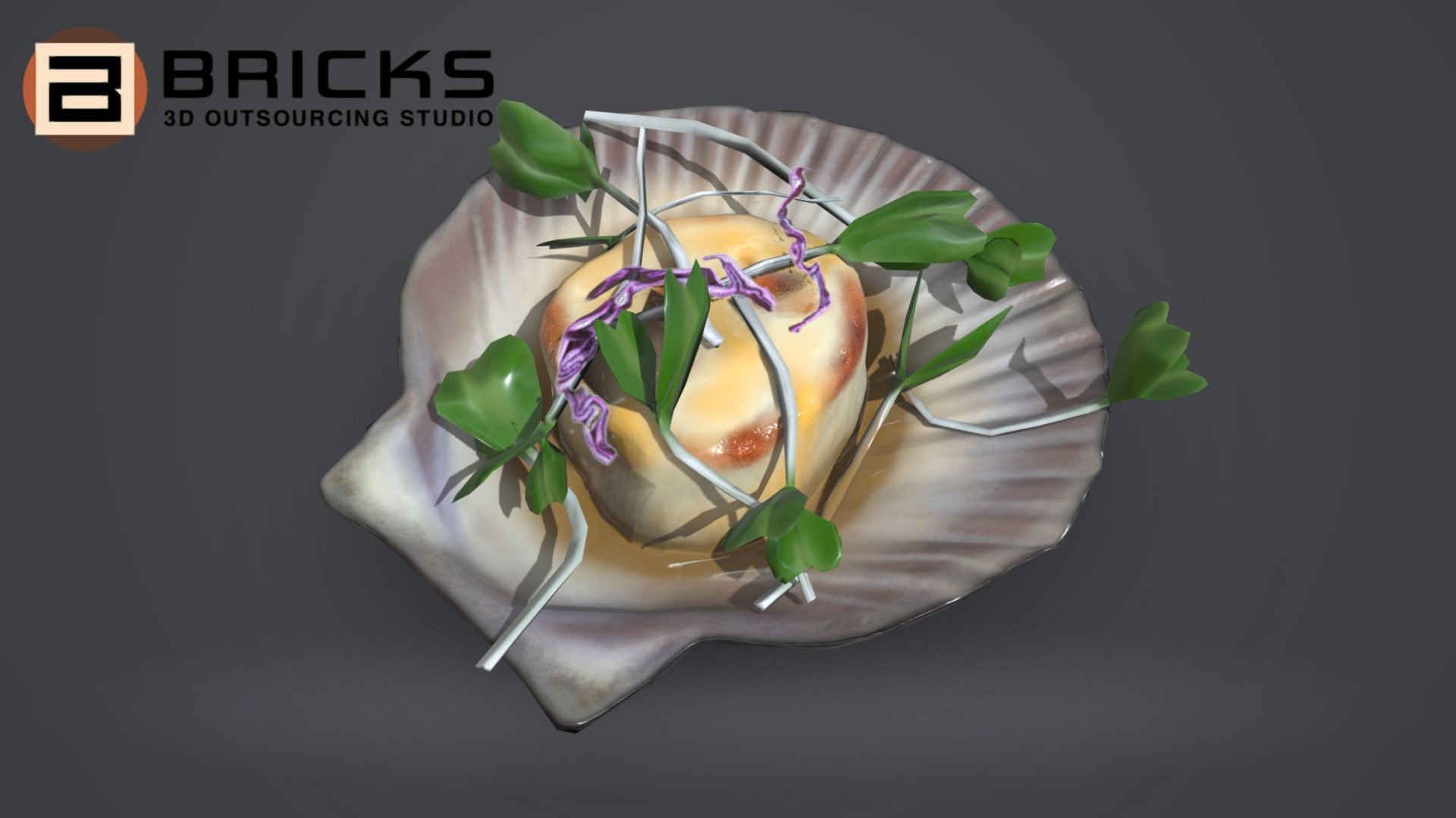 ScallopCitrusSprouts 3d model