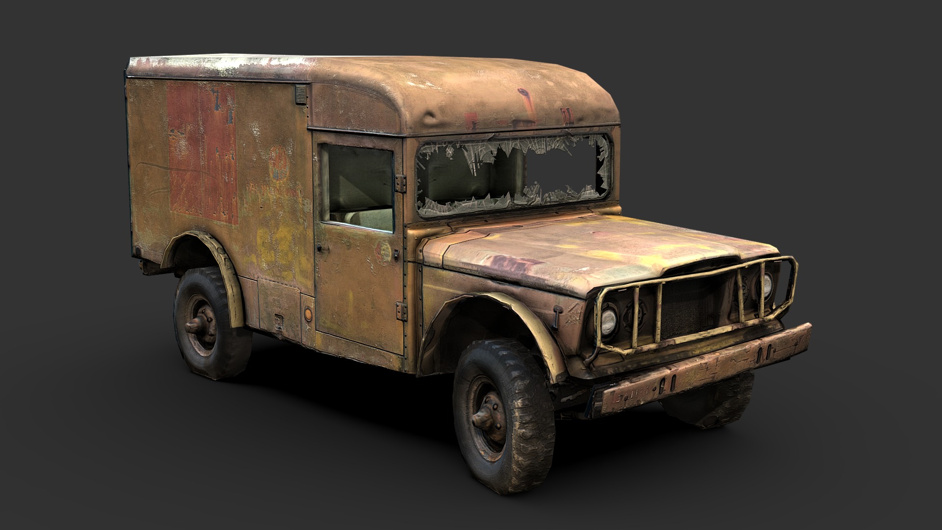 M725 Military Ambulance 3d model