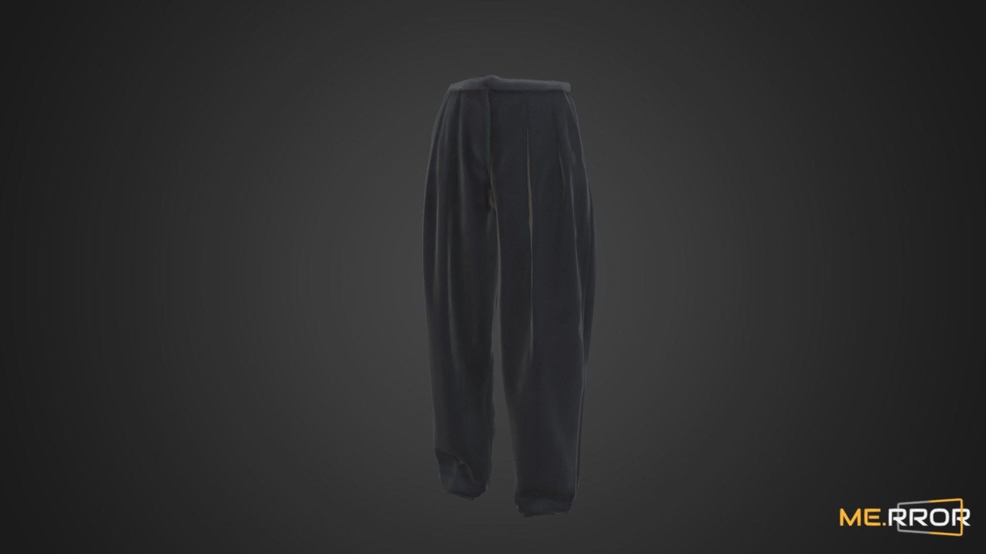 [Game-Ready] Black Slacks Pants 3d model